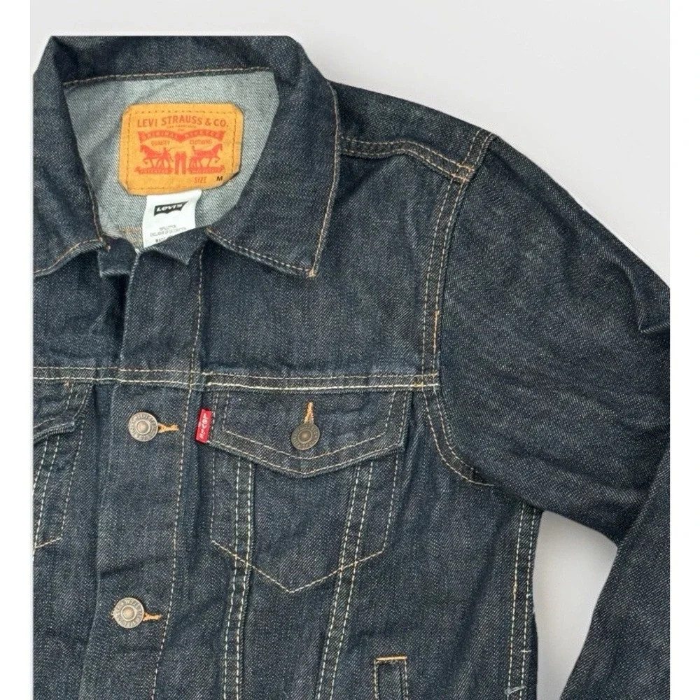Vintage Levi's Jean Jacket Kids Medium Blue Denim Age 10-12 Levis Coat